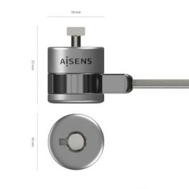 Cable de Seguridad para Portátiles Aisens ASLK-D40K02-SL/ 1.5m Cable de Seguridad para Portátiles Aisens ASLK-D40K02-SL/ 1.5m