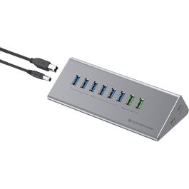 Conceptronic HUBBIES18G Hub USB-A 3.0 / USB-C con 6 x USB-A 3.0 y Ethernet Gigabit Gris