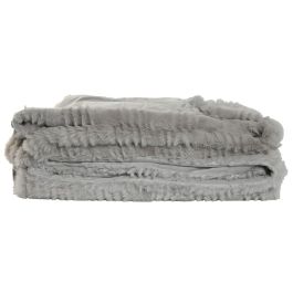 Manta Urban DKD Home Decor Gris Claro 240 x 1 x 220 cm