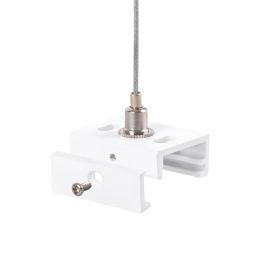 Kit de Suspensión para Carril Trifásico Blanco 1 Metro con Cable de Acero y Enganches, Permite Altura Regulable [HO-SUS-T-B]