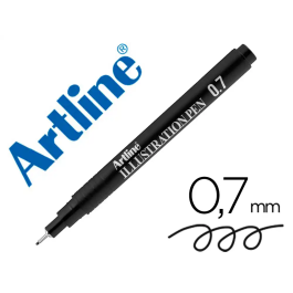 Artline Rotulador EK-287ILN Calibrado Micrométrico Negro Illustration Pen, Punta Poliacetal 0,7mm, Base Agua para Diseño Gráfico e Ilustración Precio: 22.58999941. SKU: B12JEPJ6SW