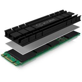 ICY BOX IB-M2HS-701 Disipador Térmico / Radiador para SSD M.2 2280 NVMe, Negro, Compatible con PS5
