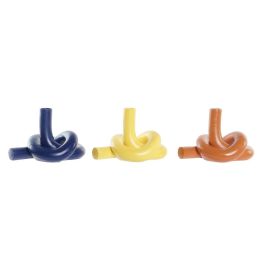 Candelabro Urban DKD Home Decor Terracota Amarillo 16 x 15 x 20.5 cm (3 Unidades)