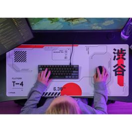 Trust Gaming GXT 759 Alfombrilla Gaming XXL 900x400x3mm Blanca, con Bordes Cosidos y Base Antideslizante para Ratón y Teclado