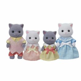 Sylvanian Families Set de 4 Figuras Articuladas Familia Gatos Persas: Mamá, Papá, Hijo e Hija con Ropa Removible Precio: 42.69000032. SKU: S7158443