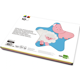 Liderpapel Bloc trabajos manuales goma eva 240x315mm 10 hojas colores surtidos