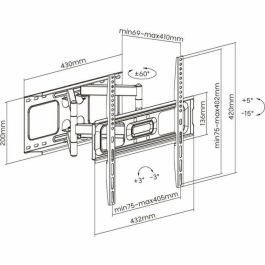 Stell SHO 5610 Soporte para TV Móvil, compatible con pantallas de 32 a 70 pulgadas Stell SHO 5610 Soporte para TV Móvil, compatible con pantallas de 32 a 70 pulgadas