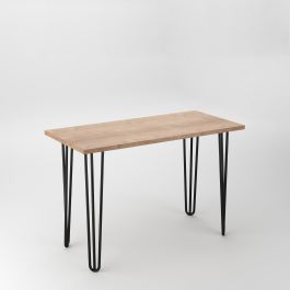 Emuca Lote de 4 patas Hairpin de 3 varillas para mesa, altura 710mm, Acero, Pintado negro