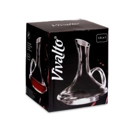 Vivalto Decantador Recto de Vidrio 1,5L Transparente 20 x 24.5 x 20 cm (6 Unidades)