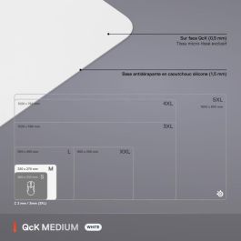 Steelseries STE5707119066365 Alfombrilla de Ratón para Juegos QcK M Blanco