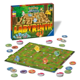 Ravensburger Labyrinth Pokemon Juego de Mesa Adaptado de Pokemon para Niños y Adultos, Estimula la Astucia y la Habilidad Visual