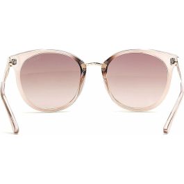 GUESS GU7459 57F Gafas de Sol Redondas Mujer, Montura Beige Brillante, Cristales Marrón Degradado, Patilla 140 mm GUESS GU7459 57F Gafas de Sol Redondas Mujer, Montura Beige Brillante, Cristales Marrón Degradado, Patilla 140 mm