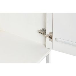DKD Home Decor Estantería Moderna Blanca de Madera Mango y Metal con 2 Puertas y 6 Estantes Hecha a Mano 90x40x180 cm