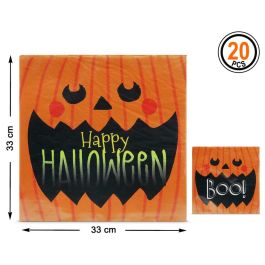 Servilletas de Halloween 33x33 cm Pack de 20 con Diseño de Calabaza - Decoración Temática para Fiestas y Meriendas Precio: 1.49999949. SKU: B1C55S4C2T