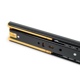 Emuca Lote de 5 juegos de guías para cajones, de bolas, altura 45mm, profundidad 350mm, extracción total, cierre suave, Negro