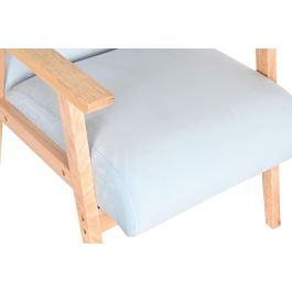 DKD Home Decor Butaca Azul Celeste 69x77x61 cm Poliéster y MDF