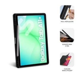 Subblim Funda Clear Shock Case para Samsung Galaxy Tab A11+ 11 Pulgadas Negro, Anti-Golpes con Función Atril, Compatible con SM-X236B/SM-X230