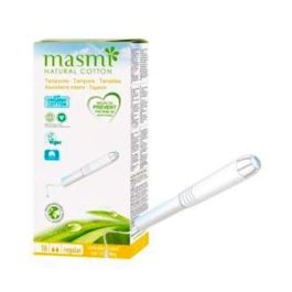 MASMI Tampones de Algodón Ecológico Certificado Regular con Aplicador Biodegradable 16 Unidades Precio: 4.59000048. SKU: B1GB7BZGDT
