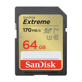 SanDisk Tarjeta de Memoria Extreme SDXC 64GB UHS-I V30 U3 Clase 10 hasta 170MB/s Resistente para 4K