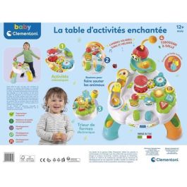 Clementoni 52620 Mesa de actividades encantada electrónica e interactiva con luces, sonidos y piscina de bolas para habilidades manuales