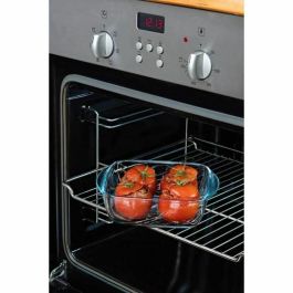 Pyrex Cook&Heat Hermético Cuadrado Vidrio Borosilicato 1 L (21x17x6 cm) Apto Horno, Microondas y Congelador con Tapa Hermética