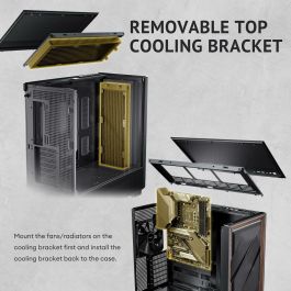 ANTEC FLUX SE Midi Tower para PC, Negro y Madera