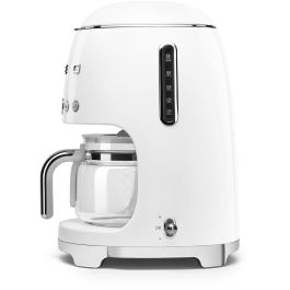Smeg DCF02WHEU Cafetera de Filtro 50s Style, 1.4L, 10 Tazas, 1050W, Blanco, Programable, Función Mantener Caliente