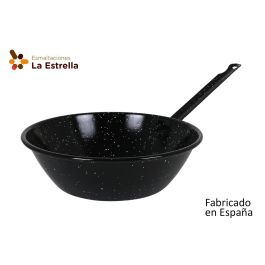 Sartén honda bordonada 26 cm - 3.8L Jaspeada - La Estrella (8 Unidades)