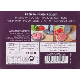 Quttin Prensa Hamburguesa Metal 12x9 cm (12 Unidades)