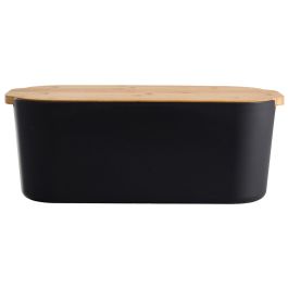 Day Panera con Tapa Negra de Plástico y Bambú 33x18,5x12 cm