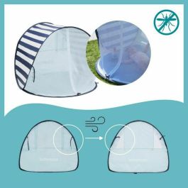 Babymoov Tienda Anti-UV SPF 50+ Mariniere con Mosquitera Integrada Pop-Up Ligera Repelente Agua y Bolsa Transporte