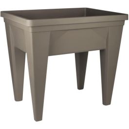 Huerto elevado EDA PLASTIQUE VEG&Table MAX - Zona de retención de agua - Patas extraíbles - Color topo