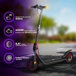Urbanglide URB1727966584358 Patinete Eléctrico 85 Lite, Ruedas 8,5", 36V, 400W, Autonomía 20km, Freno Disco, Intermitentes, Luz Freno
