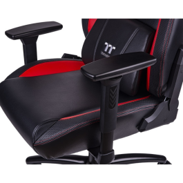 Thermaltake Silla para Videojuegos GGC-VCO-BRLWDS-01, Butaca para Jugar, Asiento Acolchado, Negro, Rojo