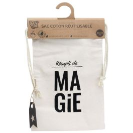 Party Time Bolsa Party Time 23x34 cm Bolsa de Algodón Reutilizable Ecológica con Cierre de Cuerda para Regalos