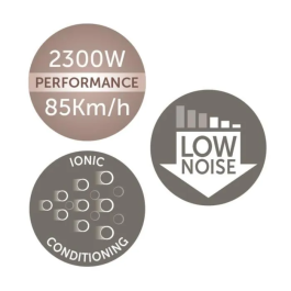 Remington D5715 Secador de Pelo Iónico Profesional 2300W con Parrilla de Cerámica, Concentrador y Difusor, Calor Homogéneo