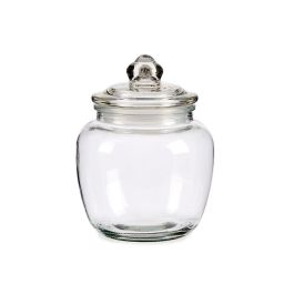 Vivalto Bote Vidrio Hermético 1.4L Transparente con Tapa Plástico - Medidas: 14.5 cm (ancho) x 18 cm (alto) x 14.5 cm (largo) (Set de 12)
