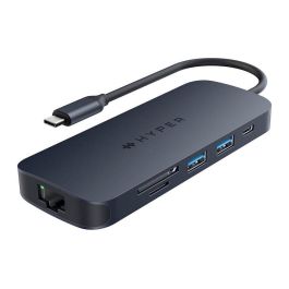 HYPER HD4004GL Hub de Interfaz USB 3.2 Gen 1 (3.1 Gen 1) Type-C 10000 Mbit/s Azul, Gris Precio: 106.50000009. SKU: B1F8FKFVXE