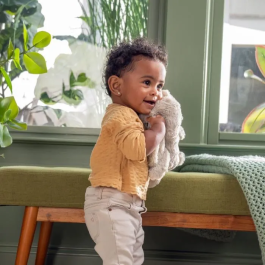 Ingenuity Luz de Noche para Bebé Conejito Sylvie de Peluche ING0074451173088, Musical, Luminosa, Responde al Llanto, Ruido Blanco, Clip para Chupete