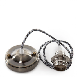 Colgante E27 Cable Tela 1000mm con Rosetón [SC-MPL008] Precio: 5.50000055. SKU: B1CW7BCPJE