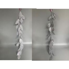 DKD Home Decor Guirnalda Navideña Alpina Colgante Blanco y Plateado 2x120x10 cm Poliéster Metal (Pack 12 Unidades) Precio: 67.32198. SKU: B1BVFXDDB6