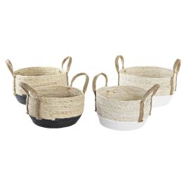 Cesta DKD Home Decor Negro Blanco 33 x 20 x 33 cm Set de 2 (2 Unidades) Cesta DKD Home Decor Negro Blanco 33 x 20 x 33 cm Set de 2 (2 Unidades)