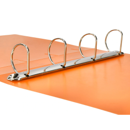 Liderpapel Carpeta 4 Anillas 40 mm Polipropileno DIN A4 Naranja Fluor Opaco