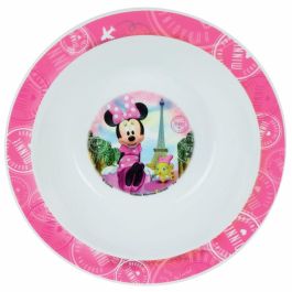 Fun House FUN3524550063775 Set de Vajilla Disney Minnie, Vidrio, Plato Hondo, Llano, Botella, Caja Merienda y Cubiertos