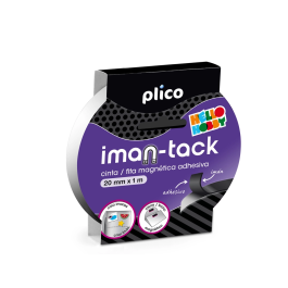 Plico Cinta Adhesiva Imanada 20mm x 1m para Manualidades y Cierres Magnéticos
