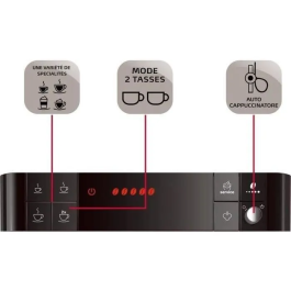 Melitta F530-102 Passione Cafetera Automática, Negro - 5 Concentraciones de Café, 5 Ajustes Molinillo Acero, Depósito 1.2L