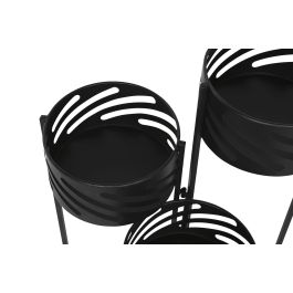 DKD Home Decor Macetero Loft Negro 51 x 23 x 71 cm (2 Unidades)