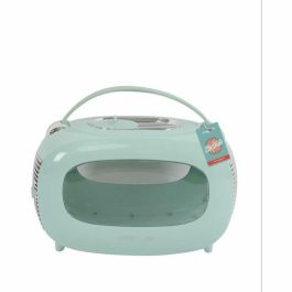 M Pets MPE6953182737025 Caja de Transporte Mochila Sixties Classic con Asa, Apertura Trasera, hasta 5 kg, Color Azul