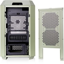 Thermaltake The Tower 250 Mini Tower para PC con Pantalla LCD de 3.9 pulgadas, Ventiladores 120mm Preinstalados - Matcha Green