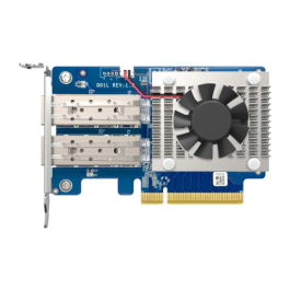 QNAP Tarjeta de expansión de red QXG-10G2SF-NXE, 2 puertos SFP+ 10GbE, PCI Express, compatible con Windows, Linux, Windows Server